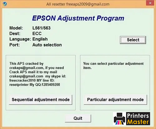 Epson L563 Adjustment Program